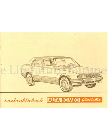 1982 ALFA ROMEO GIULIETTA OWNERS MANUAL DUTCH