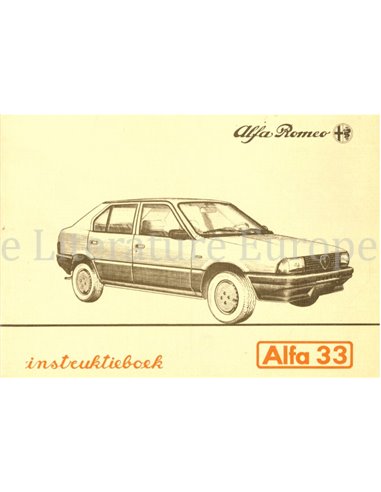 1983 ALFA ROMEO 33 BETRIEBSANLEITUNG NIEDERLÄNDISCH