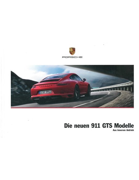 2017 PORSCHE 911 GTS HARDCOVER PROSPEKT DEUTSCH