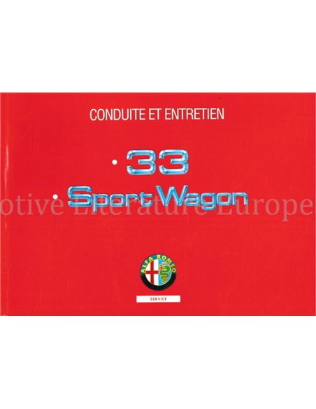 1992 ALFA ROMEO 33 | SPORTWAGON BETRIEBSANLEITUNG FRANZÖSISCH