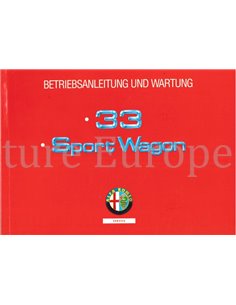 1991 ALFA ROMEO 33 | SPORTWAGON BETRIEBSANLEITUNG DEUTSCH