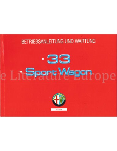 1991 ALFA ROMEO 33 | SPORTWAGON INSTRUCTIEBOEKJE DUITS