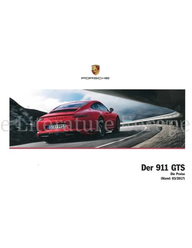 2018 PORSCHE 911 GTS PREISLISTE DEUTSCH