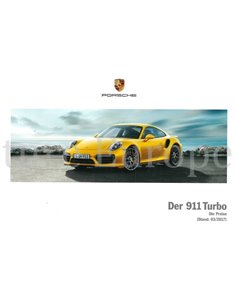 2018 PORSCHE 911 TURBO PREISLISTE DEUTSCH