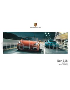 2018 PORSCHE 718 PREISLISTE DEUTSCH