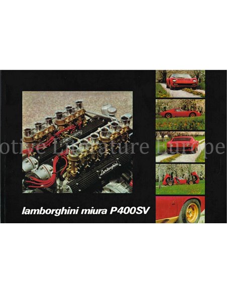 1971 LAMBORGHINI MIURA P400 SV OWNERS MANUAL ITALIAN |  FRENCH | ENGLISH