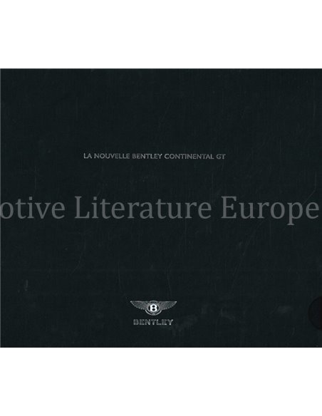 2002 BENTLEY CONTINENTAL GT BROCHURE FRANS