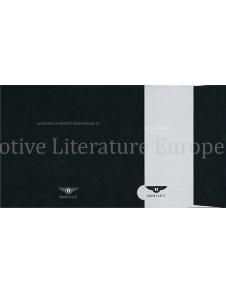 2002 BENTLEY CONTINENTAL GT BROCHURE FRANS