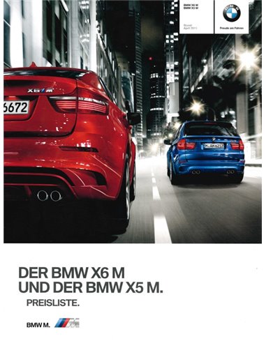2011 BMW X5 M | X6 M PRIJSLIJST DUITS