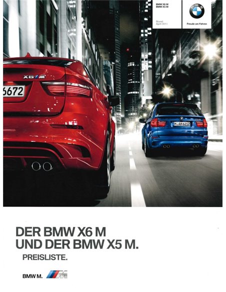 2011 BMW X5 M | X6 M PREISELISTE DEUTSCH