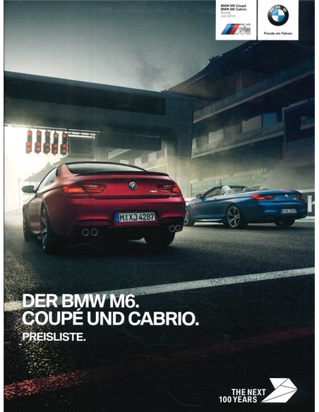 2016 BMW M6 PRIJSLIJST DUITS