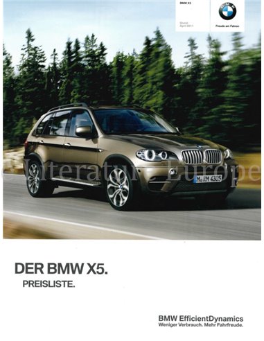 2011 BMW X5 PRICELIJST DUITS