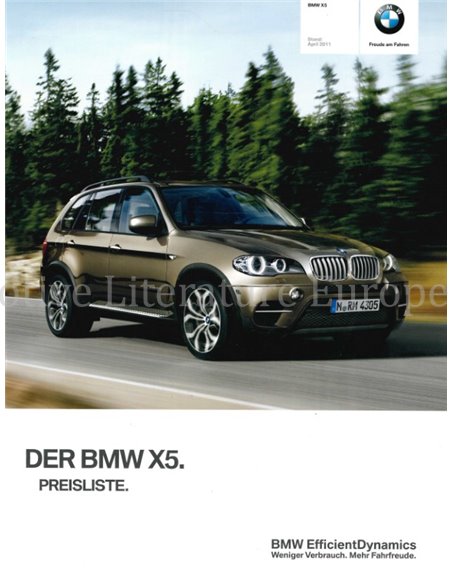 2011 BMW X5 PRICELIST GERMAN