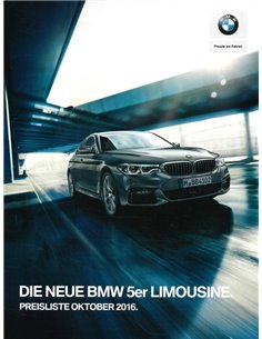 2016 BMW 5 SERIE SEDAN PRIJSLIJST DUITS