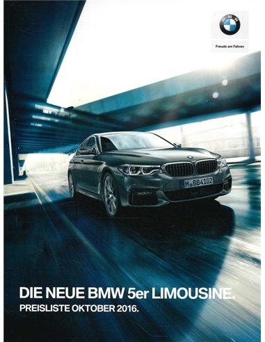 2016 BMW 5 SERIES SALOON PRICESLIST GERMAN