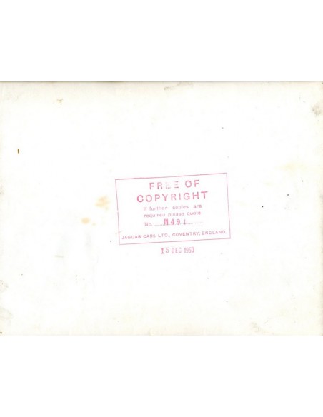 1950 JAGUAR MK VII SALOON PERSFOTO
