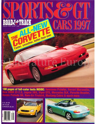 1997 ROAD AND TRACK, SPORTS & GT CARS MAGAZINE ENGLISH