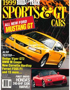 1999 ROAD AND TRACK, SPORTS & GT CARS MAGAZIN ENGLISCH