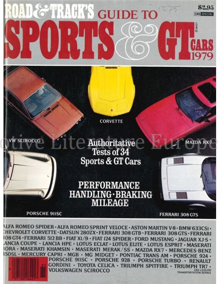 1979 ROAD AND TRACK, SPORTS & GT CARS MAGAZINE ENGELS