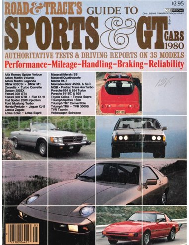 1980 ROAD AND TRACK, SPORTS & GT CARS MAGAZIN ENGLISCH