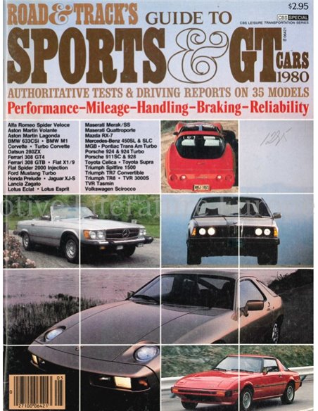 1980 ROAD AND TRACK, SPORTS & GT CARS MAGAZINE ENGLISH