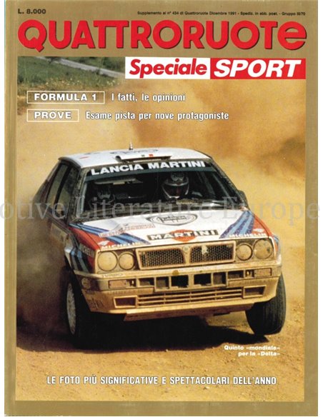 1991 QUATTRORUOTE SPECIALE SPORT MAGAZINE ITALIAANS