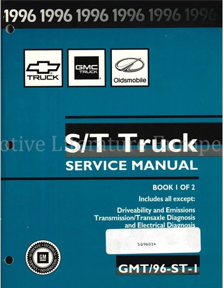 1996 CHEVROLET | GMC | OLDSMOBILE S/T TRUCK WERKPLAATSHANDBOEK ENGELS