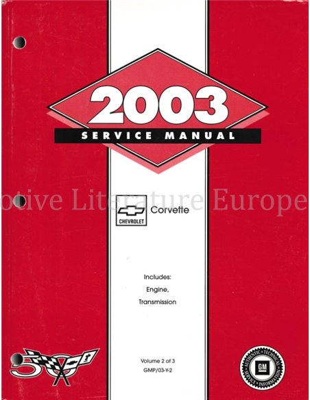 2003 CHEVROLET CORVETTE WERKSTATTEHANDBUCH ENGLISCH