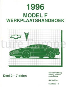 1996 CHEVROLET CAMARO | PONTIAC FIREBIRD WORKSHOP MANUAL DUTCH 2