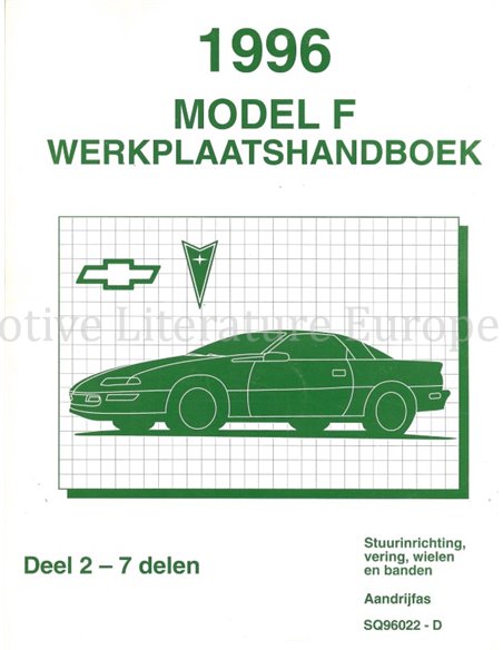 1996 CHEVROLET CAMARO | PONTIAC FIREBIRD WERKSTATTHANDBUCH NIEDERLÄNDISCH