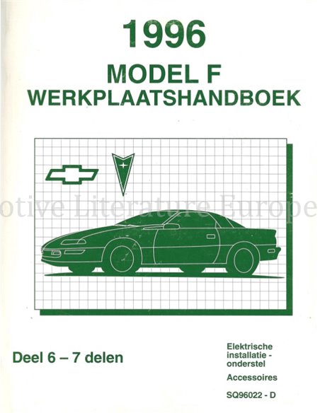 1996 CHEVROLET CAMARO | PONTIAC FIREBIRD WERKPLAATSHANDBOEK NEDERLANDS