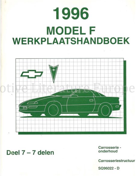 1996 CHEVROLET CAMARO | PONTIAC FIREBIRD WORKSHOP MANUAL DUTCH