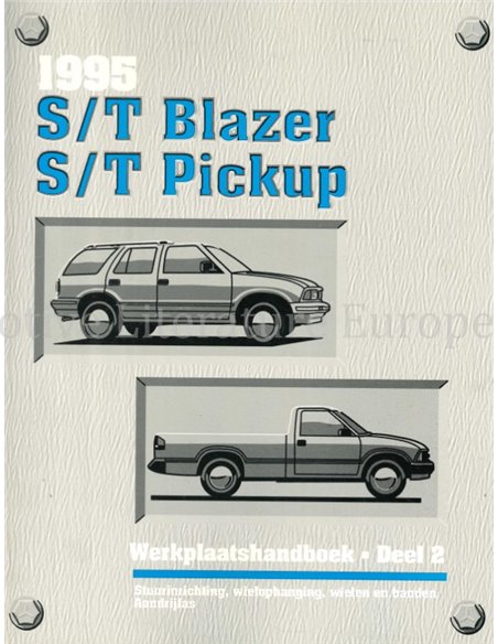 1995 CHEVROLET S/T BLAZER | S/T PICKUP WERKSTATTHANDBUCH NIEDERLÄNDISCH