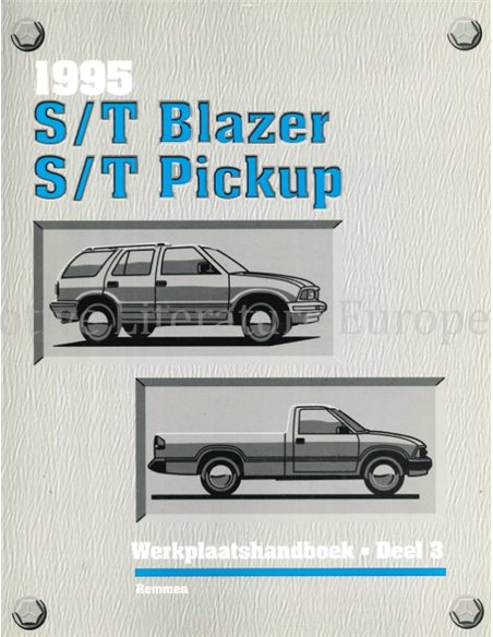 1995 CHEVROLET S/T BLAZER | S/T PICKUP WERKSTATTHANDBUCH NIEDERLÄNDISCH