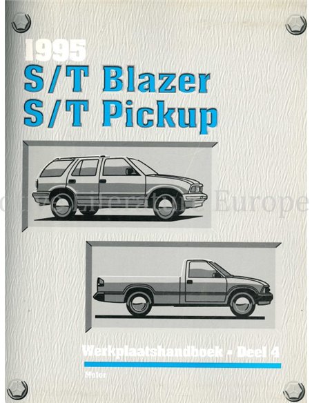 1995 CHEVROLET S/T BLAZER | S/T PICKUP WERKSTATTHANDBUCH NIEDERLÄNDISCH