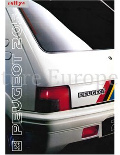 1991 PEUGEOT 205 RALLYE PROSPEKT DEUTSCH