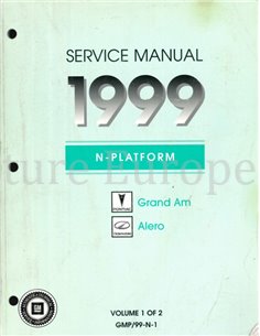 1999 PONTIAC GRAND AM | OLDSMOBILE ALERO WERKSTATTHANDBUCH ENGLISCH