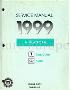 1999 PONTIAC GRAND AM | OLDSMOBILE ALERO WERKSTATTHANDBUCH ENGLISCH 2