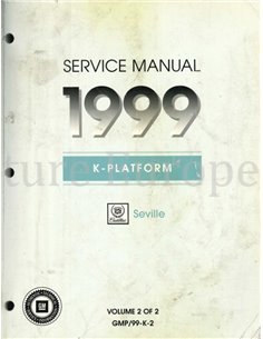 1999 CADILLAC SEVILLE WERKSTATTHANDBUCH ENGLISCH 2