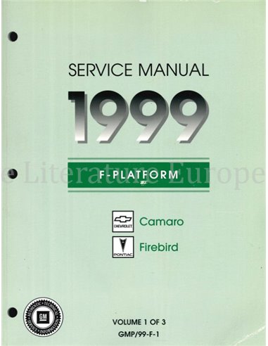 1999 CHEVROLET CAMARO | PONTIAC FIREBIRD WORKSHOP MANUAL ENGLISH 
