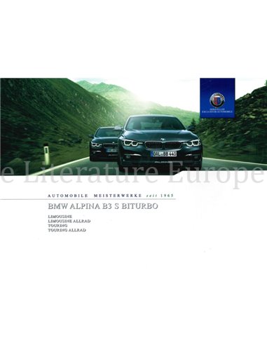 2017 BMW ALPINA B3 S BITURBO BROCHURE DUITS