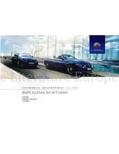 2015 BMW ALPINA B4 BITURBO BROCHURE GERMAN