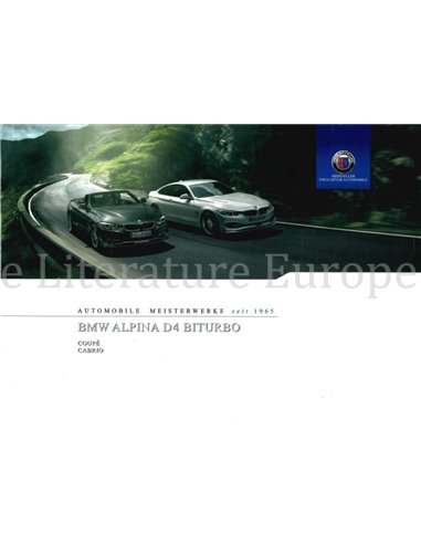 2015 BMW ALPINA D4 BITURBO BROCHURE DUITS