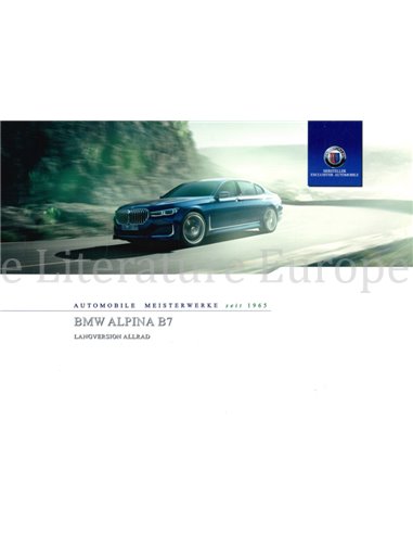 2019 BMW ALPINA B7 BROCHURE DUITS