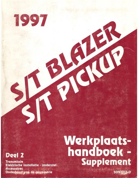 1997 GM S/T PICKUP | BLAZER WERKSTATTHANDBUCH ZUSATZ NIEDERLÄNDISCH