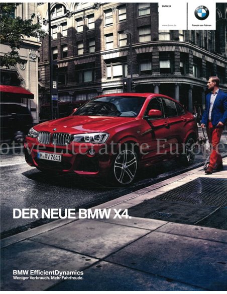 2014 BMW X4 BROCHURE DUITS