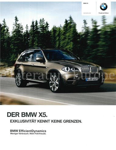 2011 BMW X5 BROCHURE DUITS