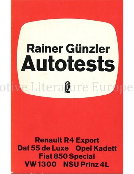 RAINER GÜNZLER, AUTOTESTS 1