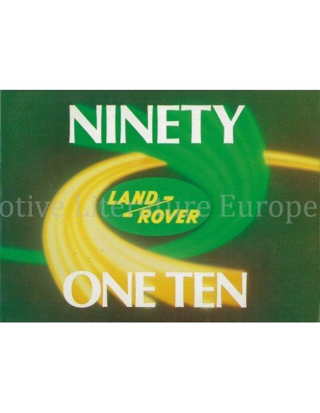 1985 LAND ROVER 90 | 110 OWNERS MANUAL DUTCH