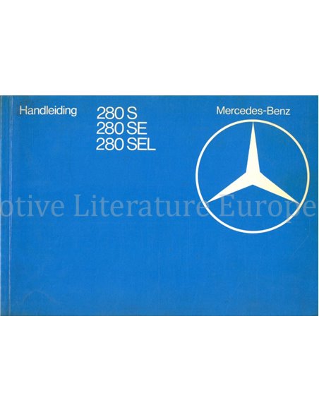 1980 MERCEDES BENZ S KLASSE INSTRUCTIEBOEKJE NEDERLANDS